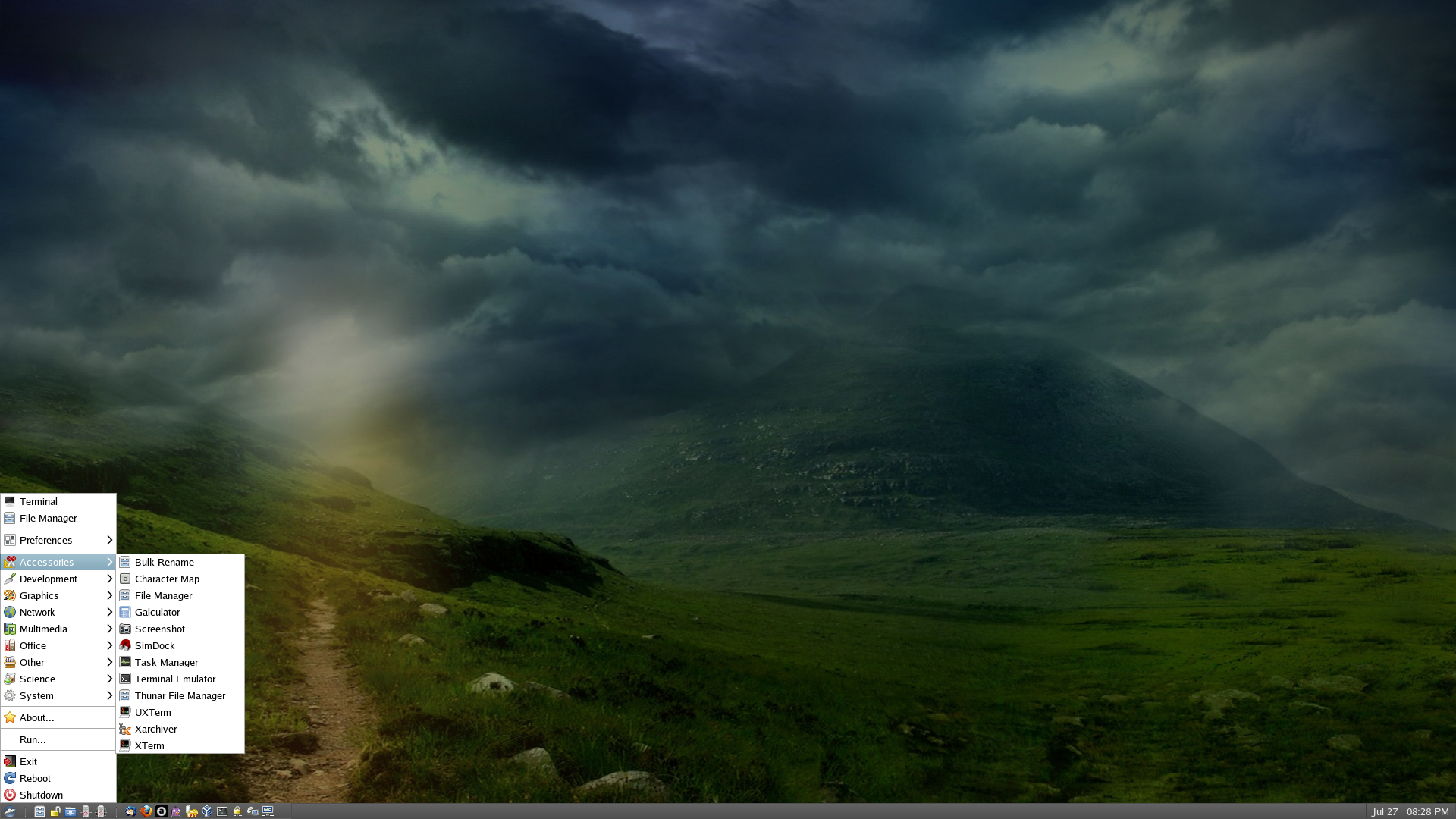 Current desktop Current desktop