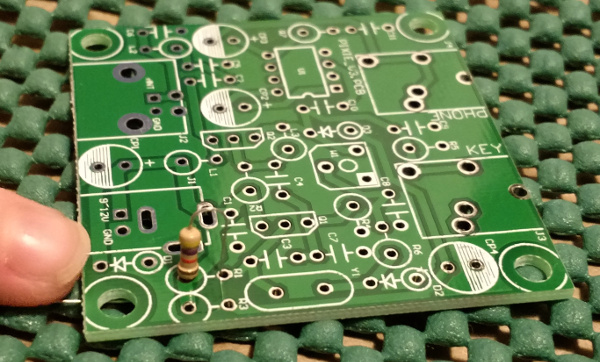 First component in! My four-year-old son points to the board.